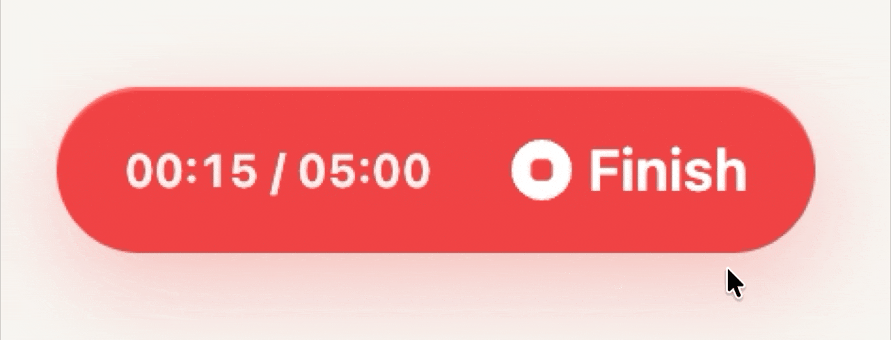Finish recording and upload the video